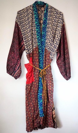 Pocket Long Silk Kimono  - Sissel Edelbo