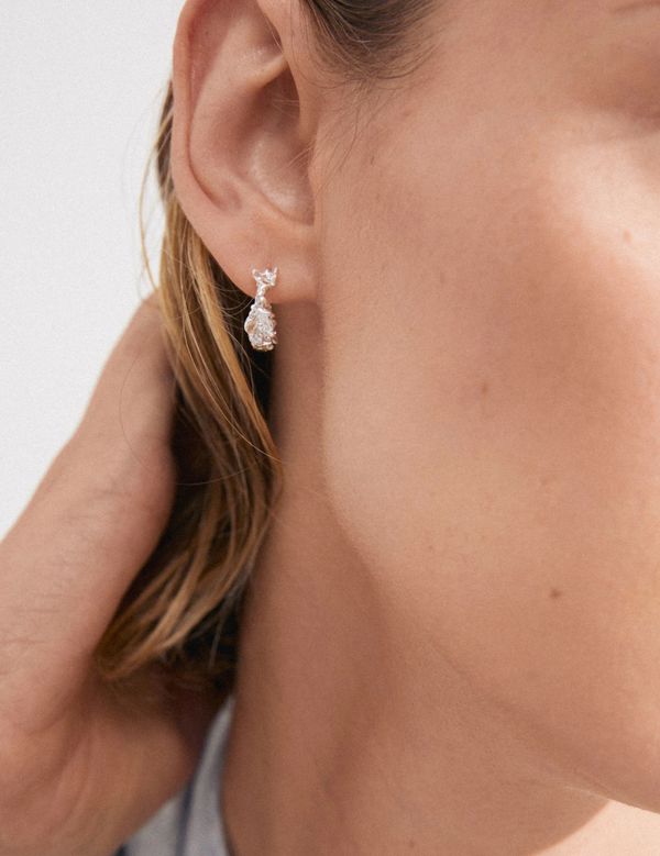 Trust recycled hoop earings  Sølv - Pilgrim