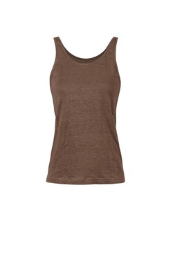 Blue Doris Linen Tank Top  - Blue Sportswear