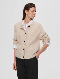 Lulu Knit Cardigan Beige - Selected femme