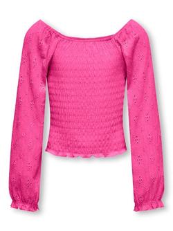 Tilda L/S smock top Rasberry Rose - Kids Only 