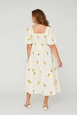 Cheri Fruit Dress Sand/Yellow - A-view