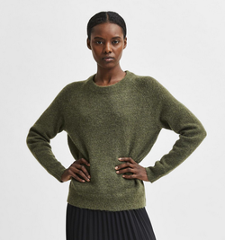 Lulu knit Grønn - Selected femme