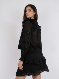 Aurika voile blouse  black - Neo noir