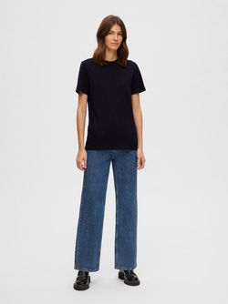 Myessential O-neck Tee  black - Selected femme