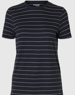 Jessy o-neck Stripe tee striper - Selected femme