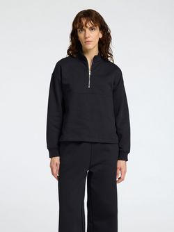 Gia LS zipper sweat  black - Selected femme