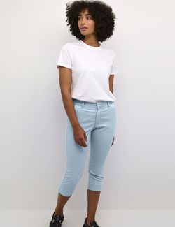 Lea Capri Pants Faded Denim - Kaffe Clothing