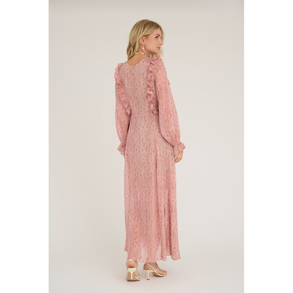 Flounce dress Old Rose - A-view