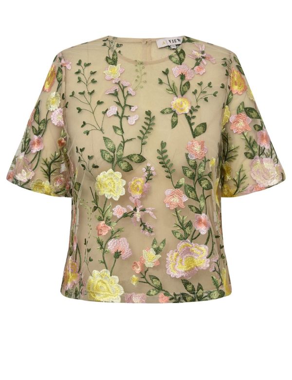 Fuschia Blouse Sand/Yellow - A-view