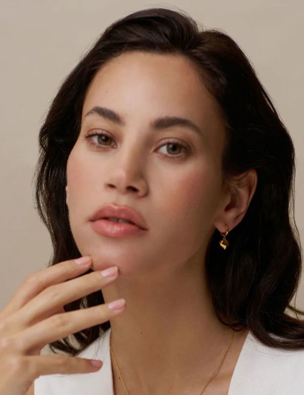 Domed Heart Charm Sølv - Orelia