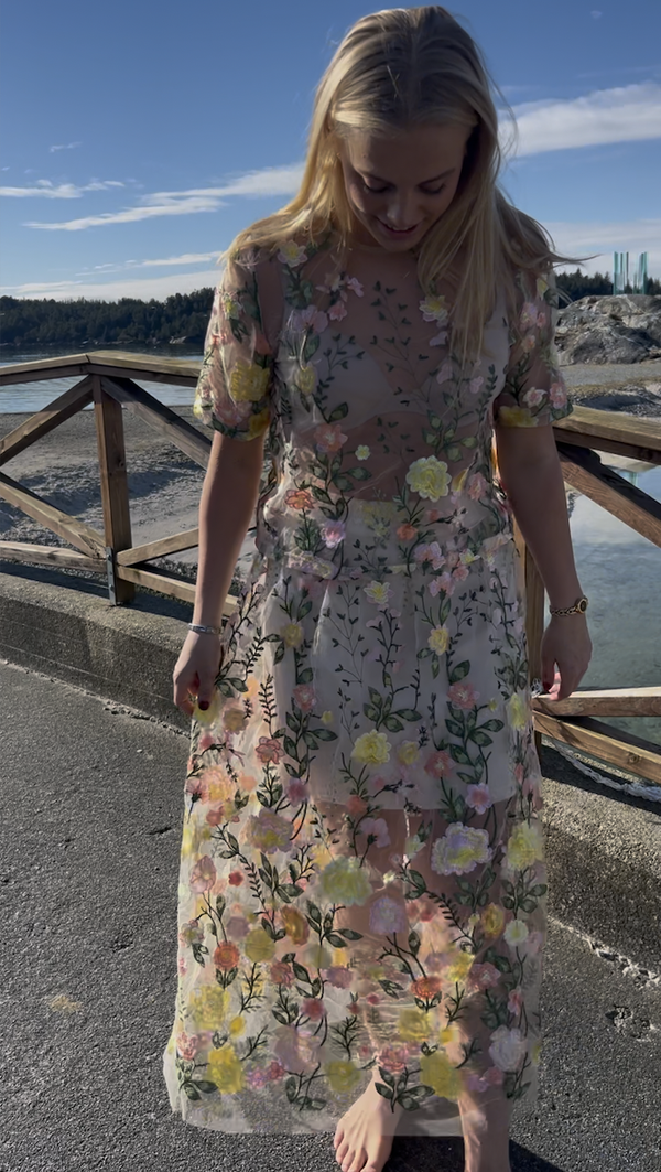 Fuschia Blouse Sand/Yellow - A-view