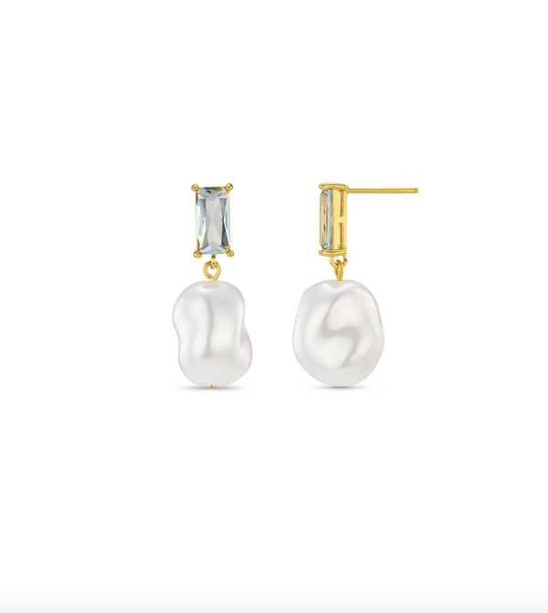 Baguette & Pearl Gull/Blå - Orelia