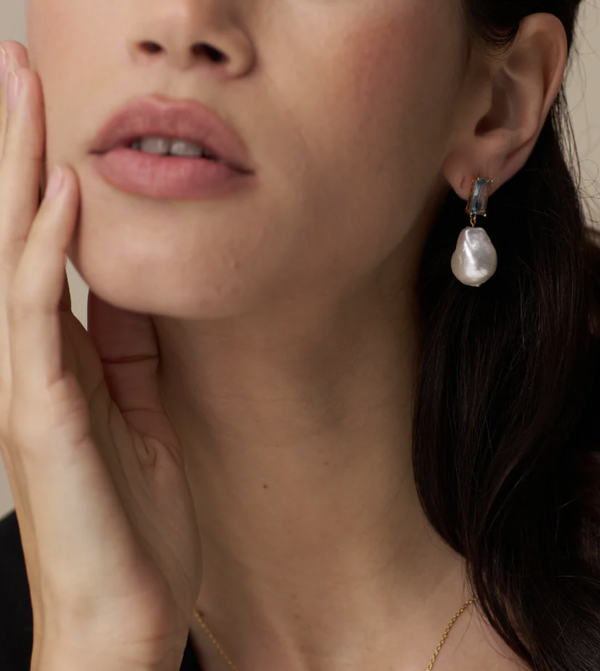 Baguette & Pearl Gull/Blå - Orelia