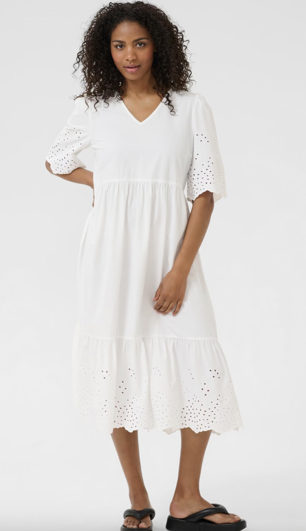 Louisa Midi Dress Chalk - Kaffe Clothing