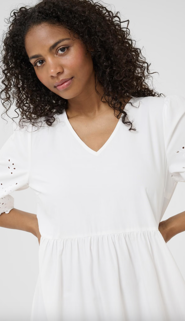 Louisa Midi Dress Chalk - Kaffe Clothing