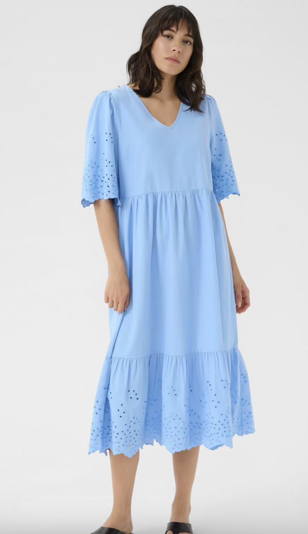 Louisa Midi Dress Vista Blue - Kaffe Clothing