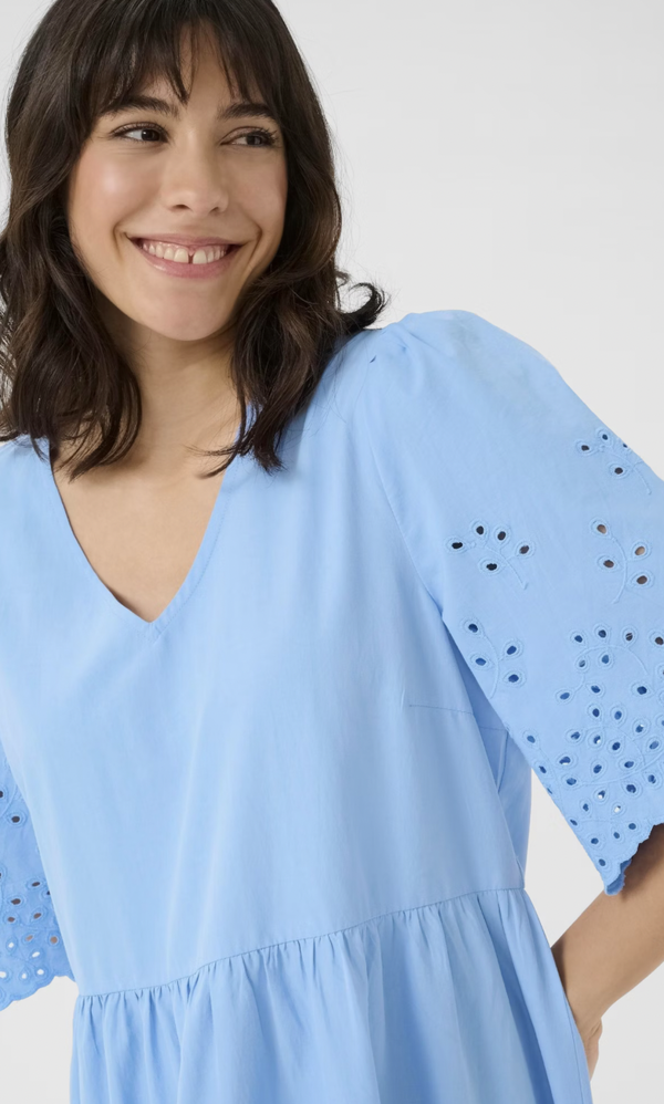 Louisa Midi Dress Vista Blue - Kaffe Clothing