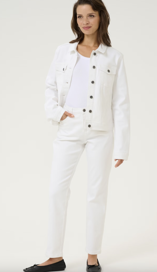 Zelina Stright Jeans Chalk - Kaffe Clothing