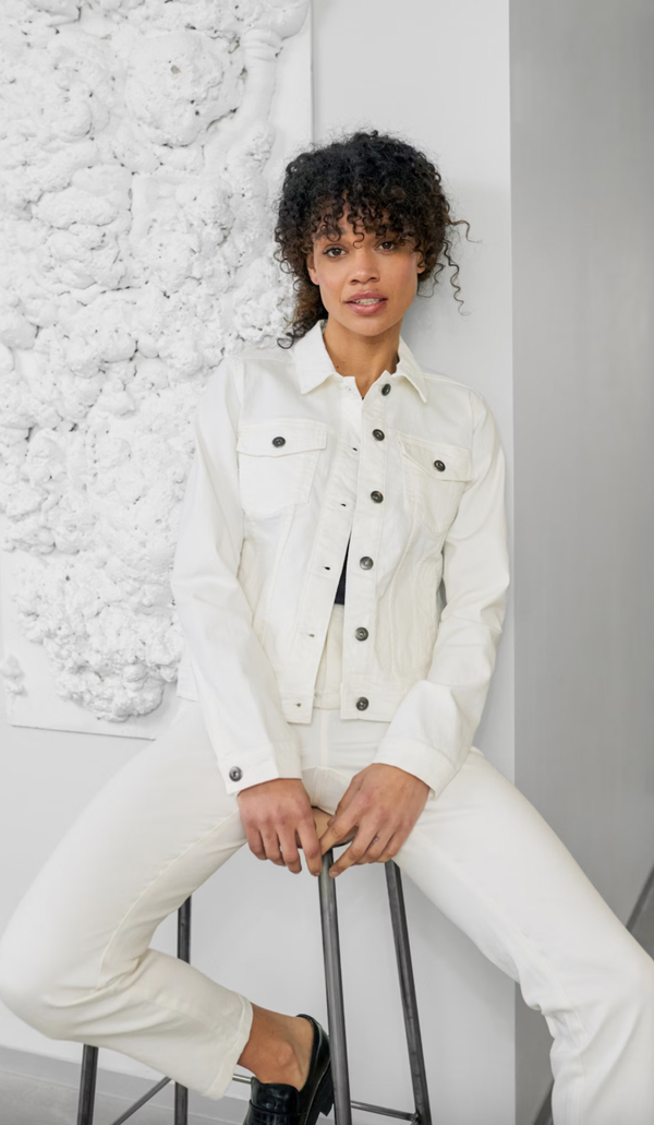 Zelina Stright Jeans Chalk - Kaffe Clothing